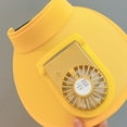 thumbnail image 3 of Sombrero de verano para niños con ventilador, gorra con visera ancha recargable por USB para viajes, playa, amarillo, 3 of 5