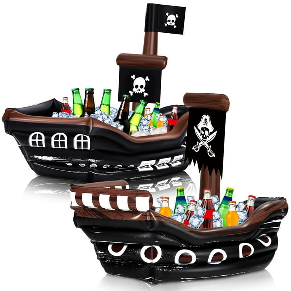 Cubo enfriador de bebidas inflable para barcos piratas Zhanmai, 2 unidades