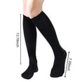 thumbnail image 2 of 3 Pairs Womens Cotton Knee High Socks, Causal Soild Stripe Tube Knee Socks, 2 of 7