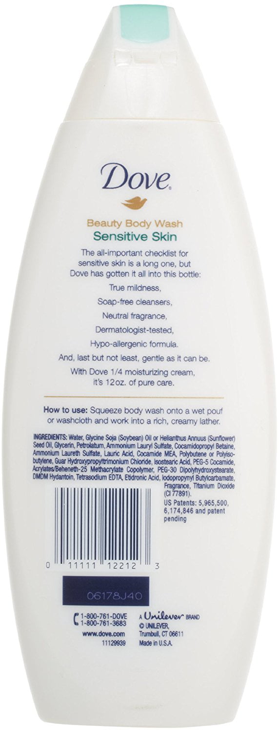 Dove Sensitive Skin Body Wash 12 Oz Walmart Com Walmart Com.