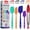 MultiColor, variant on Kaluns Silicone Spatula Set, 4 Pcs Rubber Spatulas with Stainless Steel Core, Nonstick Heat Resistant Baking Spatula - Blue