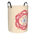 thumbnail image 2 of XMXT Collapsible Laundry Basket, Evil Pink Cartoon Eye Waterproof Laundry Hampers Storage Baskets Dirty Clothes Hamper, 40L, 2 of 8