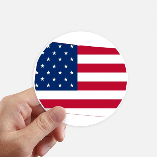 Colorado America Map Stars Stripes Flag Sticker Round Wall Suitcase Laptop Label Bumper