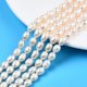 thumbnail image 1 of Natural Cultured Freshwater Pearl Beads Strands Rice Creamy White 8~9x6~7mm Hole: 0.7mm about 36~38pcs/strand 13.78 inch(35cm), 1 of 6