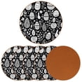 thumbnail image 2 of Easter 6Pcs Round Coasters Set, Microfiber Leather Drink Coasters, 11x11 cm/4.3x4.3 in, Cup Mats for Home and Office, 2 of 6