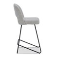 thumbnail image 3 of Maddie Home 27" Fabric Counter Height Barstool in Gray (Set of 2), 3 of 5