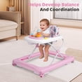 thumbnail image 6 of Babyeap Baby Walker,Foldable Baby Activity Walker with Wheels,Toddler Activity Centers,Removable Toys,Ages 6-15 Months,Pink, 6 of 7