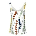 thumbnail image 6 of LEAVINGSUO Tank Tops for Women under $5 Women Summer Casual Vest V-Neck Pullover Blouse Printed Sleeveless Tank Tops White XL, 6 of 6