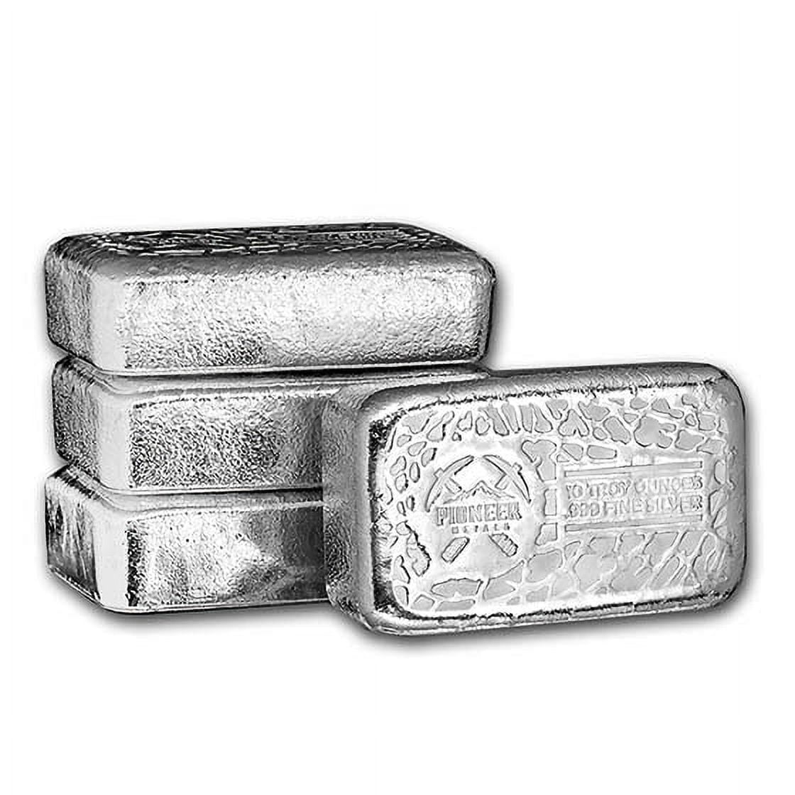 Pioneer Metals 10 oz Silver Bar, .999 Fine, Cast-Poured Pioneer Metals 10 oz Silver Bar, .999 Fine, Cast-Poured