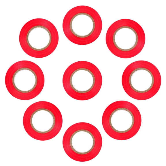 MERRYHAPY 10pcs Red PVC Electrical Insulation Tape for Home, Automotive, and Industrial Use