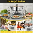 thumbnail image 6 of PRIJESSE Chafing Dish Buffet Set 4 PACK, 6Qt Round Stainless Steel Chafer for Catering,Buffet Servers and Warmers Set, Silver with glass lid, 6 of 7