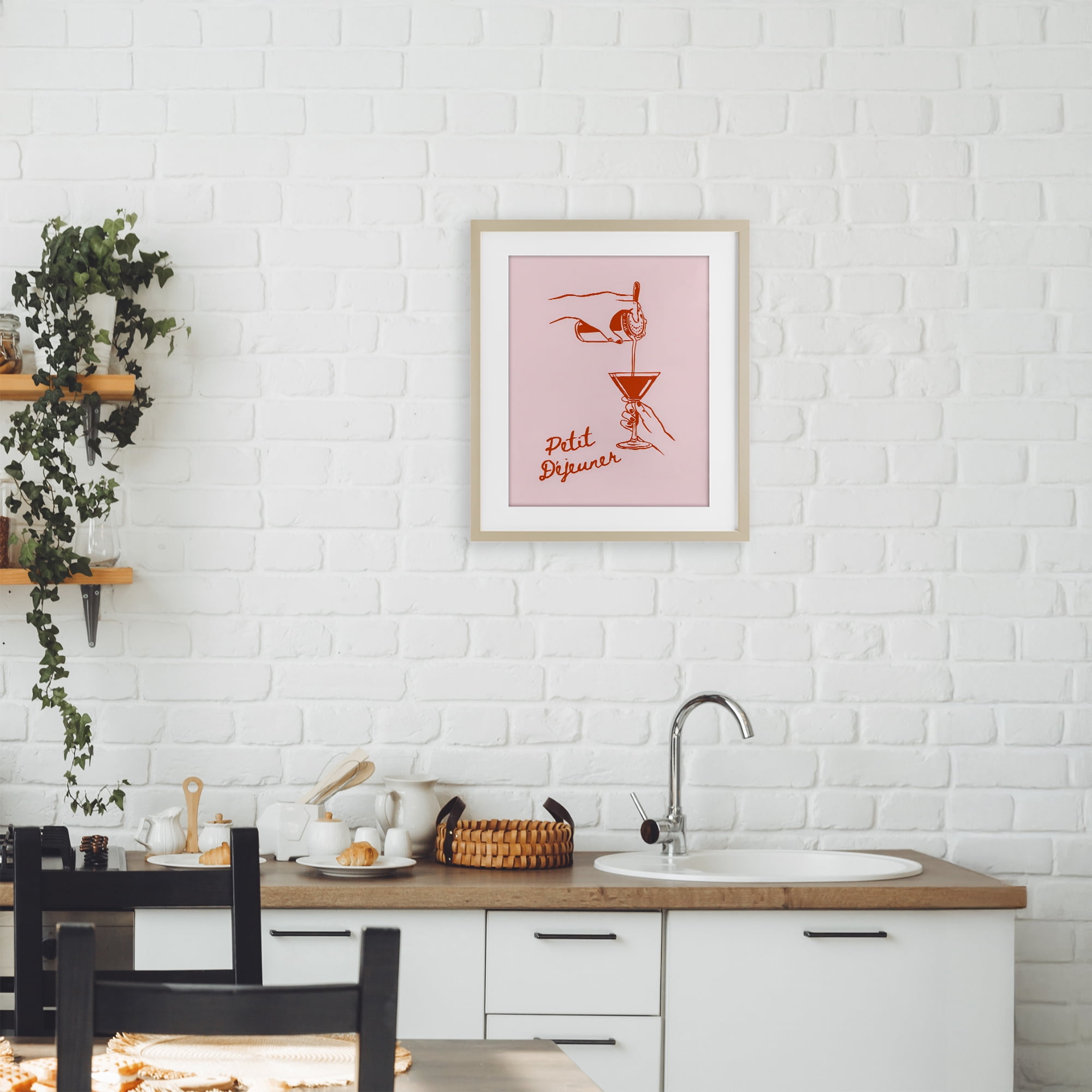 Stupell Industries Pouring Brunch Cocktail Birch Framed Print Under Glass, design by The Prints Vibe