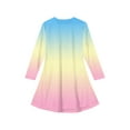 thumbnail image 3 of Drmagiyhm Girls Long Sleeve Dresses Size 10-12 Casual Twirly Crew Neck Dress Birthday Chiffon Skater Dress Autumn Gradient Midi Dress Beige 7-8 Years, 3 of 5