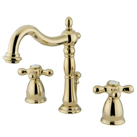 UPC 663370019463 product image for Kingston Brass Wide Spread Lavatory Faucet With Metal Cross Handle Pb | upcitemdb.com