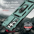 thumbnail image 4 of Dteck for Samsung Galaxy S23 Ultra Case Rugged Protective S23 Ultra 5G Phone Cover with Magnetic Ring Kickstand & Slide Lens Cover Camera Protector Military Grade Drop Protection, Green, 4 of 8