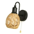 thumbnail image 5 of oshhnii Rope Woven Wall Sconce Light Fixture Farmhouse with Pull Chain Wall Lamp E26, 5 of 9