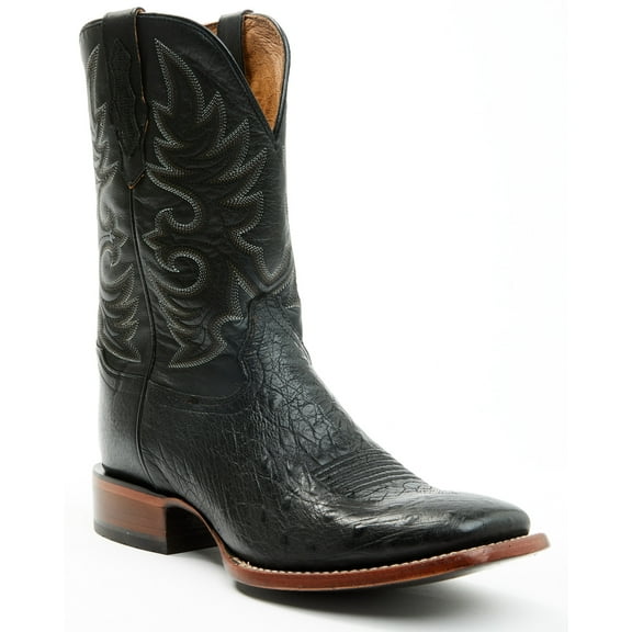 Cody James Men's Exotic Full Quill Ostrich Western Boot Broad Square Toe Black 9 D(M) US