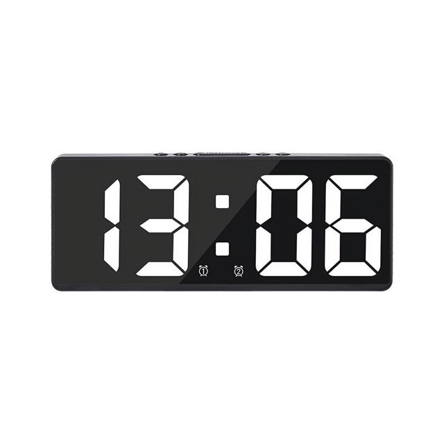 Reloj despertador Digital con Control de voz, reloj de mesa de escritorio con modo nocturno, función anti-interferencias, LED, 12/24H