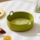 thumbnail image 2 of Air Fryer Silicone Liners Pot Thickened Heat Resistant Baking Basket Bowl for Oven Barbecue Tool Green Round, 2 of 5