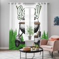 thumbnail image 6 of Kitchen Curtains 84 Inch Length 2 Panels, Golf Grommets Window Treatment Curtain, Green Forest Tree Balls Clubs Sports Cartoon Thermal Curtains Drapes for Living Room/Bathroom, 6 of 9