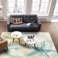 thumbnail image 4 of Area Rugs Indoor Non-Slip Rectangle Rug 4x6 Ft Retro Starfish Rug Rubber Backing Floor Mats Non Shedding Home Decor Carpet for Living Room Entryway, 4 of 8