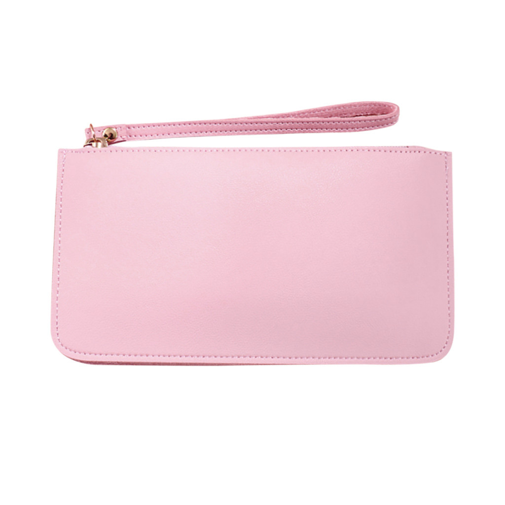 soft pink clutch bag