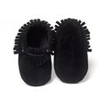 thumbnail image 4 of Infant Baby Fringe Moccasin Slipper Boys Girls Tassel Suede Leather Toddler Sneakers Soft Sole First Walking Loafers Crib Shoes, 4 of 5