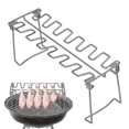 thumbnail image 3 of Stainless Steel Non-stick Chicken Wing Leg Rack Barbecue Rib Grilling Bbq Roast Rack Folded Roast Chicken Leg Rack Banmo, 3 of 4