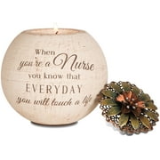 Pavilion Gift Company Light Your Way Terra Cotta Candle Holder, Nurse, 4-Inch (19003 )