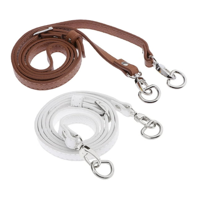 Reemplazo ajustable de la correa del bolso de cuero para la bolsa que hace la hebilla de plata blanca+Reemplazo ajustable de la correa del bolso de cuero para la bolsa que hace Brown- Hebilla Zulema none