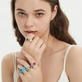 thumbnail image 3 of Resina Acrílico Anillo de moda para mujeres Chicas adolescentes Anillos de color gelatina Anillos de plástico multicolor Anillos de apilamiento Ropa, zapatos y accesorios Miscelánea Numero 3 Sonducket AP006394-03, 3 of 6
