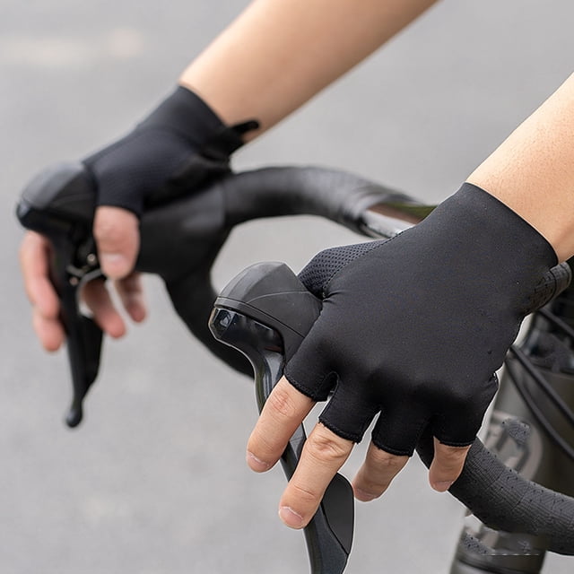 Guantes De Ciclismo, Guantes De Motocicleta Cómodamente Transpirables Con Almohadillas De Palma Impresa En 3D, Guantes De Medio Dedo Mejorados Para Ciclista