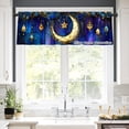 thumbnail image 2 of Stained Glass Moon And Star kitchen Curtain Valances for Windows For Indoor Living Room Bedroom Kitchen Decoration 54x18 inch, 2 of 5