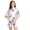 White, variant on LYMAYTER S-2XL Women Bathrobe Summer Fashion Printing Loose Nightdress for Female Cardigan Tether Thin Bathrobe