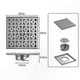 thumbnail image 2 of Outdoor Floor Drain 20x20 cm with Siphon System and Hair Catcher Strainer for Gardens and Patios, 2 of 5