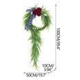 thumbnail image 3 of Independence Day Patriotic Wreath With Red Roses Blue Ribbons And For Wall And Door Hanging, 3 of 9