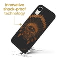 thumbnail image 3 of Wood phone case for iPhone XR compatible protective cell phone cover shockproof slim fit laser engraved Skull Feather design Black wood case for Men & Women by CaseYard, 3 of 7