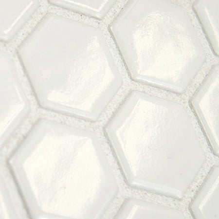 somertile fxlmhw retro hexagon porcelain floor and wall tile, 10.25