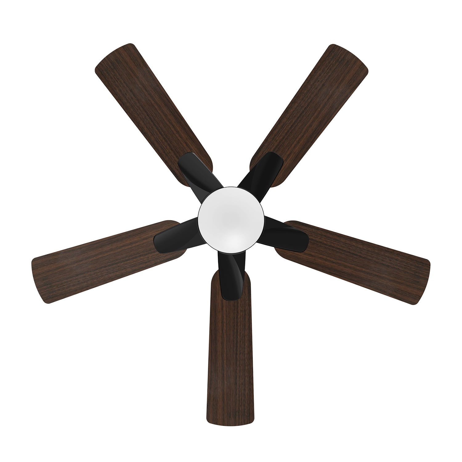 Manistays 42 inch Hugger Ceiling Fan with LED Light, Remote Control, 6 Speeds, 5 Blades, Black