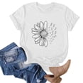 thumbnail image 4 of DondPO Tshirts for Women,Summer Tops Women Sunflower Summer T Shirt Plus Size Loose Blouse Tops Girl Graphic Casual Tees Graphic Tees,Tshirts Shirts,Women's Tops,Short Sleeve Tops White M, 4 of 5