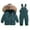 Green, variant on lnmuld Two Piece Girls Snow Suit Insulated Snowsuit Warm Thermal Winter Outfit with Overalls for Cold Weather Size:3-4 Years