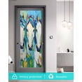 thumbnail image 5 of Window Privacy Film Blue Green Horse Stained Glass Window Film Decorative Sun Block Window Cover Abstract Oil Painting Animals Window Clings Static Adhesive Sticker for Bathroom 19.6"x39.3", 5 of 7