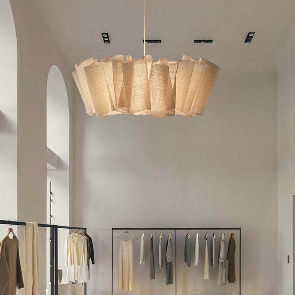 UEEYAC Retro Artistic Fabric Chandelier Wabi-sabi Pendant Light Home Decor