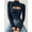 Deep Blue, variant on MOYIKO Cutout Front Mock Turtle Neck Long Sleeve Shirts for Women Fitted Tops Tees