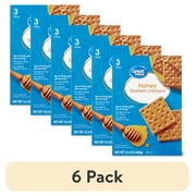 (6 pack) Great Value Honey Graham Crackers, 14.4 oz, 3 Count