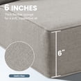 thumbnail image 3 of Jentlehouse Outdoor Seat Cushions 24"x24"x6" Deep Patio Chair Cushion Set - Water Resistant & Fade Resistant for Wicker Sofa, Couch - Jentlehouse Beige (3 Pack), 3 of 8