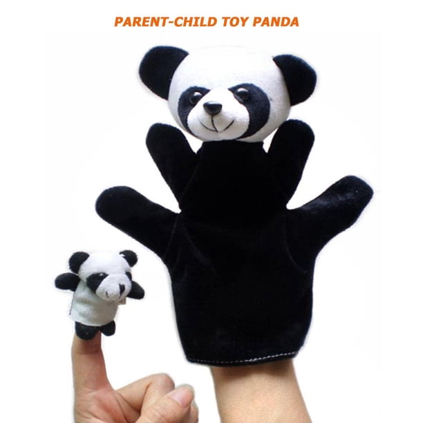 2 uds. De guantes de mano para niños, marionetas de dedo, animales de dibujos animados, juguetes de peluche para padres e hijos Tmvgtek juguetes de los niños