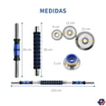 thumbnail image 3 of Kit De Mancuernas Pesas Con Barra Discos Ejercicio Gym 50kg Picool PESA-01, 3 of 8