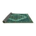 thumbnail image 2 of Ahgly Company Indoor Round Persian Turquoise Blue Traditional Area Rugs, 4' Round, 2 of 4