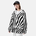 thumbnail image 5 of Kll Zebra Print Men'S Women’s Upf 50+ Sun Protection Outdoor Hoodie Jacket Long Sleeve Fishing Hiking Performance Shirt- Large, 5 of 8